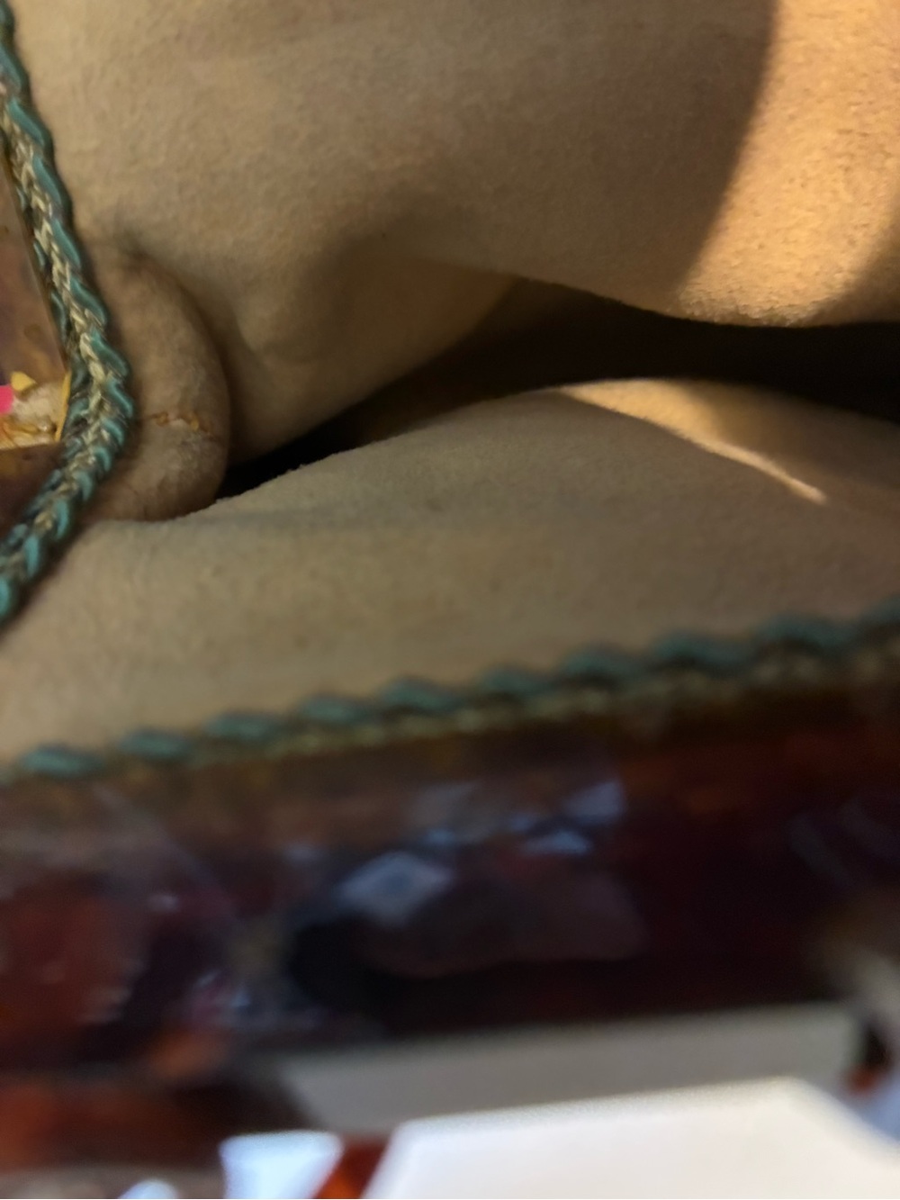 Whiting & Davis Gold Beaded Mini Bag with Multicolor Peacock Motif - Picture 7 of 7